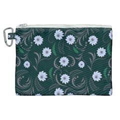 Folk Flowers Art Pattern Floral  Surface Design  Seamless Pattern Canvas Cosmetic Bag (xl) by Eskimos