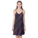 Dark Multicolored Striped Print Design Dark Multicolored Striped Print Design Camis Nightgown View1