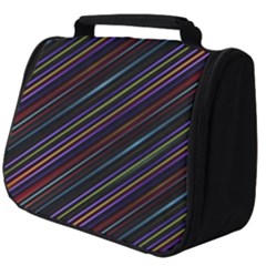 Dark Multicolored Striped Print Design Dark Multicolored Striped Print Design Full Print Travel Pouch (big) by dflcprintsclothing