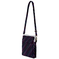 Dark Multicolored Striped Print Design Dark Multicolored Striped Print Design Multi Function Travel Bag by dflcprintsclothing