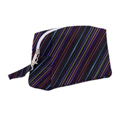 Dark Multicolored Striped Print Design Dark Multicolored Striped Print Design Wristlet Pouch Bag (medium) by dflcprintsclothing