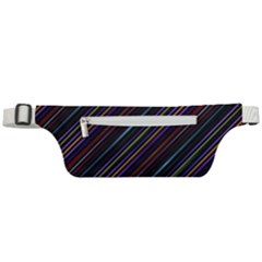 Dark Multicolored Striped Print Design Dark Multicolored Striped Print Design Active Waist Bag by dflcprintsclothing