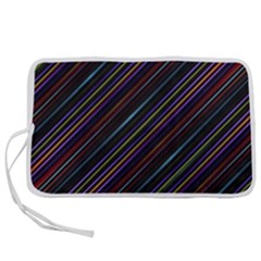 Dark Multicolored Striped Print Design Dark Multicolored Striped Print Design Pen Storage Case (s) by dflcprintsclothing