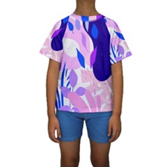 Aquatic Surface Patterns Kids  Short Sleeve Swimwear by Designops