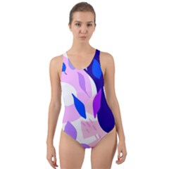 Aquatic Surface Patterns Cut-out Back One Piece Swimsuit by Designops