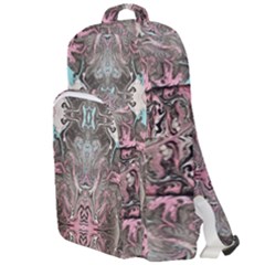 Marbling Arabesque Double Compartment Backpack by kaleidomarblingart