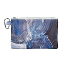 Abstract Blue Canvas Cosmetic Bag (medium)