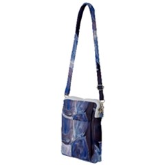 Abstract Blue Multi Function Travel Bag by kaleidomarblingart