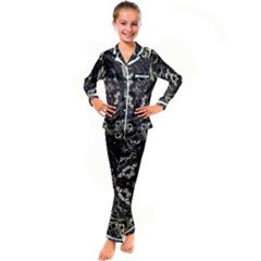 Honey Glazed Cross Kid s Satin Long Sleeve Pajamas Set by MRNStudios