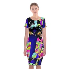 Neon Aggression Classic Short Sleeve Midi Dress by MRNStudios