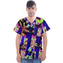 Neon Aggression Men s V-Neck Scrub Top View1