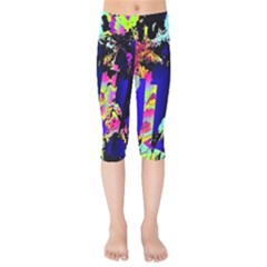 Neon Aggression Kids  Capri Leggings  by MRNStudios