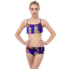 Neon Aggression Layered Top Bikini Set by MRNStudios