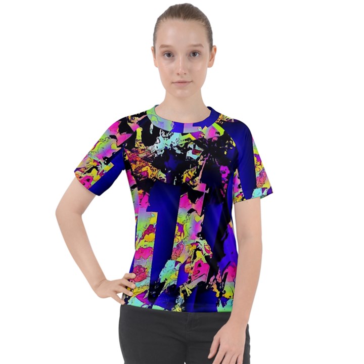 Neon Aggression Women s Sport Raglan Tee