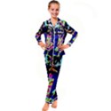 Neon Aggression Kid s Satin Long Sleeve Pajamas Set View1