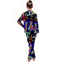 Neon Aggression Kid s Satin Long Sleeve Pajamas Set View2