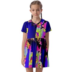 Neon Aggression Kids  Asymmetric Collar Dress by MRNStudios