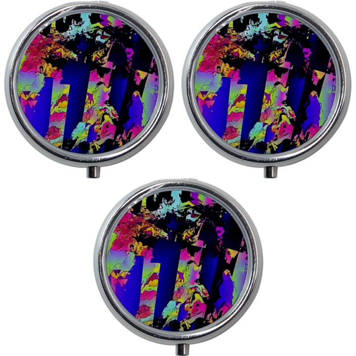 Neon Aggression Mini Round Pill Box (Pack of 3)