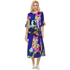 Neon Aggression Double Cuff Midi Dress by MRNStudios