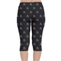 Bicycle Signal Street Motif Print Pattern Velvet Capri Leggings  View2