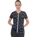 Bicycle Signal Street Motif Print Pattern Short Sleeve Zip Up Jacket View1