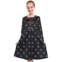 Bicycle Signal Street Motif Print Pattern Kids  Midi Sailor Dress View1