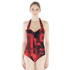 Red Light Halter Swimsuit by MRNStudios