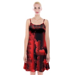 Red Light Spaghetti Strap Velvet Dress by MRNStudios