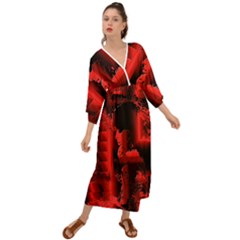 Red Light Grecian Style  Maxi Dress by MRNStudios