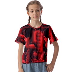 Red Light Kids  Cuff Sleeve Scrunch Bottom Tee