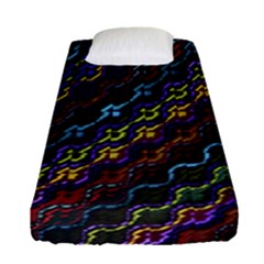 Dark Multicolored Mosaic Pattern Fitted Sheet (single Size) by dflcprintsclothing