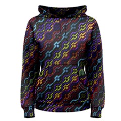 Dark Multicolored Mosaic Pattern Women s Pullover Hoodie by dflcprintsclothing