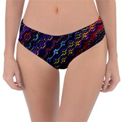 Dark Multicolored Mosaic Pattern Reversible Classic Bikini Bottoms by dflcprintsclothing