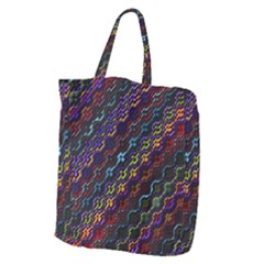 Dark Multicolored Mosaic Pattern Giant Grocery Tote by dflcprintsclothing