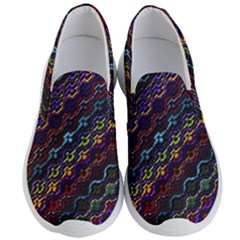 Dark Multicolored Mosaic Pattern Men s Lightweight Slip Ons by dflcprintsclothing