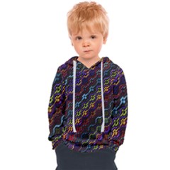 Dark Multicolored Mosaic Pattern Kids  Overhead Hoodie by dflcprintsclothing