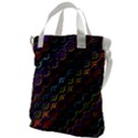 Dark Multicolored Mosaic Pattern Canvas Messenger Bag View1