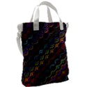 Dark Multicolored Mosaic Pattern Canvas Messenger Bag View2