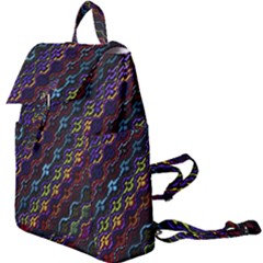 Dark Multicolored Mosaic Pattern Buckle Everyday Backpack by dflcprintsclothing