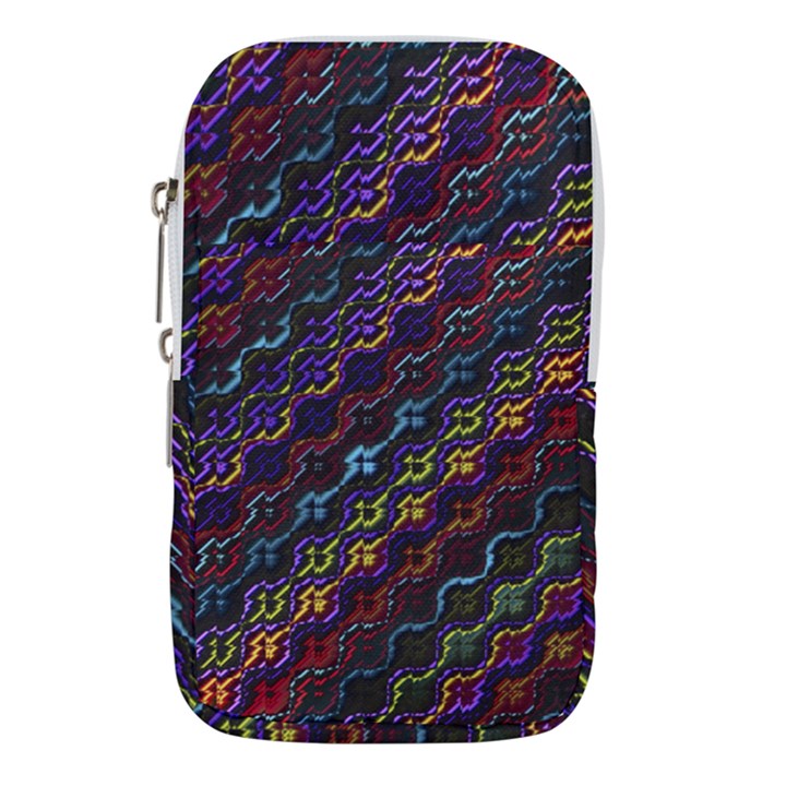 Dark Multicolored Mosaic Pattern Waist Pouch (Small)