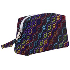 Dark Multicolored Mosaic Pattern Wristlet Pouch Bag (large) by dflcprintsclothing