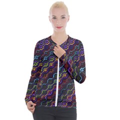 Dark Multicolored Mosaic Pattern Casual Zip Up Jacket by dflcprintsclothing