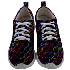 Dark Multicolored Mosaic Pattern Mens Athletic Shoes