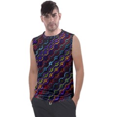 Dark Multicolored Mosaic Pattern Men s Regular Tank Top