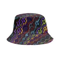 Dark Multicolored Mosaic Pattern Inside Out Bucket Hat by dflcprintsclothing