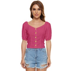 Raspberry Sorbet Button Up Blouse