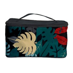 Tropical Autumn Leaves Cosmetic Storage by tmsartbazaar