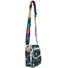 Tropical Autumn Leaves Shoulder Strap Belt Bag by tmsartbazaar