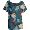 Tropical Autumn Leaves Women s Oversized Tee View1