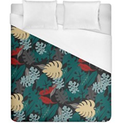 Tropical Autumn Leaves Duvet Cover (california King Size) by tmsartbazaar